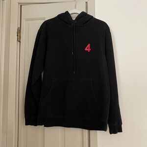 Black Hoodie with Red Logo
